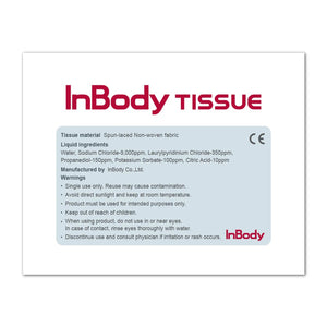 InBody Tissue packaging with product details and warning labels 